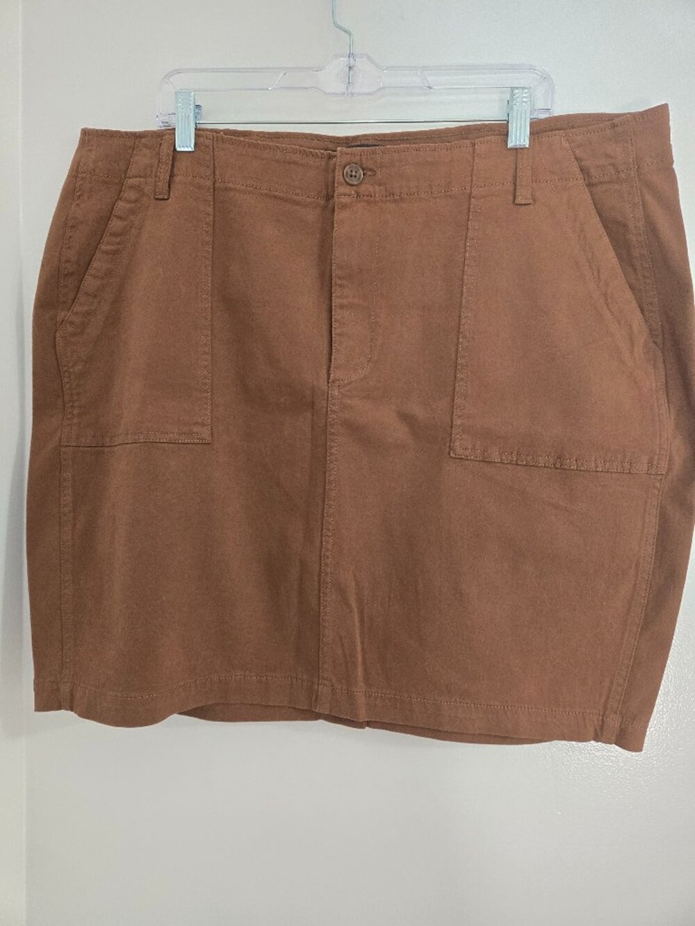 Liverpool Los Angeles Women’s Brown Utility Skirt 20W Pockets Workwear Casual